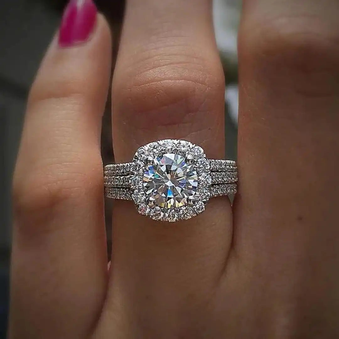 Adeline | Cushion Halo Ring