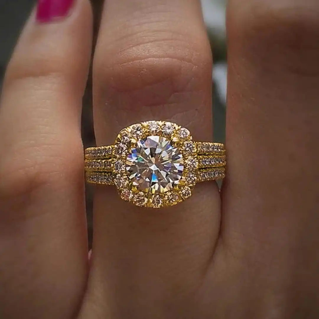 Adeline | Cushion Halo Ring