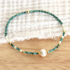 Leila | Teal Seed Bead Bracelet