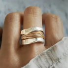 Elena | Two-Tone Thread Wrap Ring