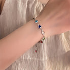 Helen | Rainbow Heart Stone Bracelet