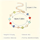 Helen | Rainbow Heart Stone Bracelet