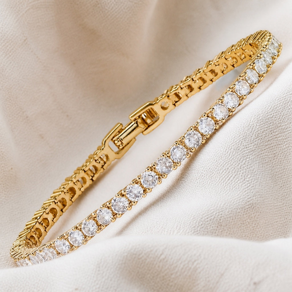 Imelda | Gold-Tone Tennis Bracelet