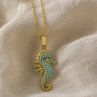 Nell | Gold-Tone Seahorse Pendant Necklace