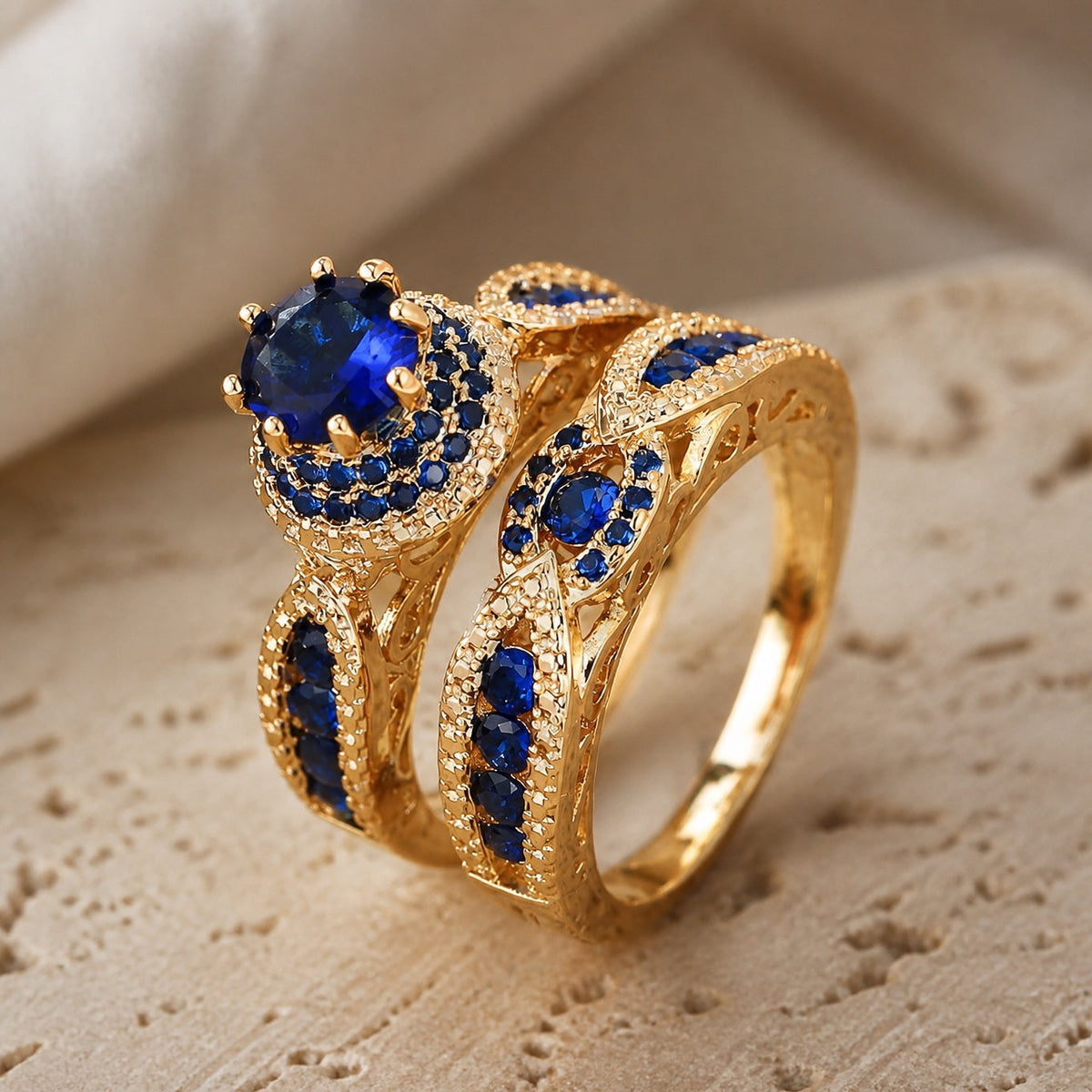 Caroline | Eternity Band Ring Set