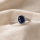 Agnes | Oval Blue Stone Ring