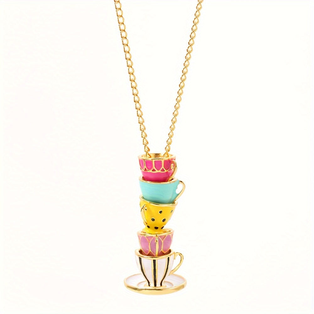 Penny - Garden Teacup Charm Necklace