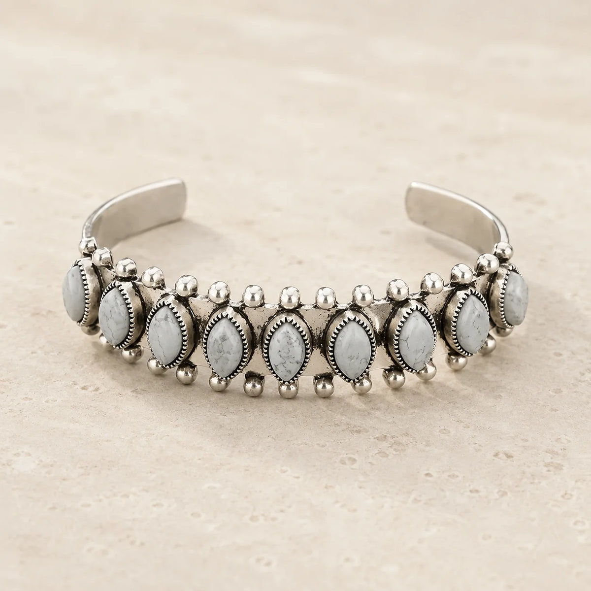 Philippa | Turquoise Blue Stone Stretch Bracelet