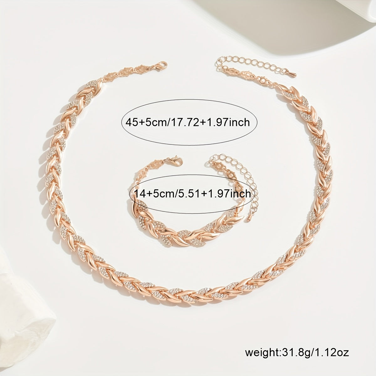 Edie | Fishtail Necklace and Bracelet Set