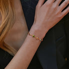 Helen | Rainbow Heart Stone Bracelet