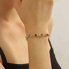 Helen | Rainbow Heart Stone Bracelet