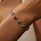 Helen | Rainbow Heart Stone Bracelet