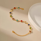 Helen | Rainbow Heart Stone Bracelet