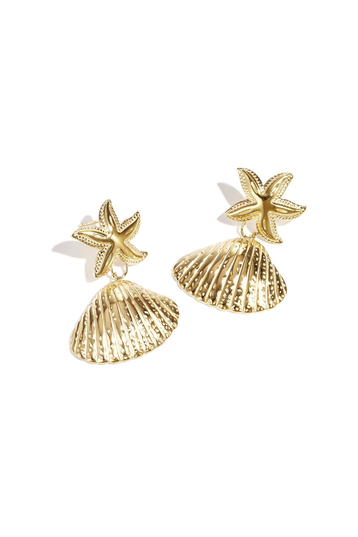 Brooke | Starfish and Shell Stud Earrings