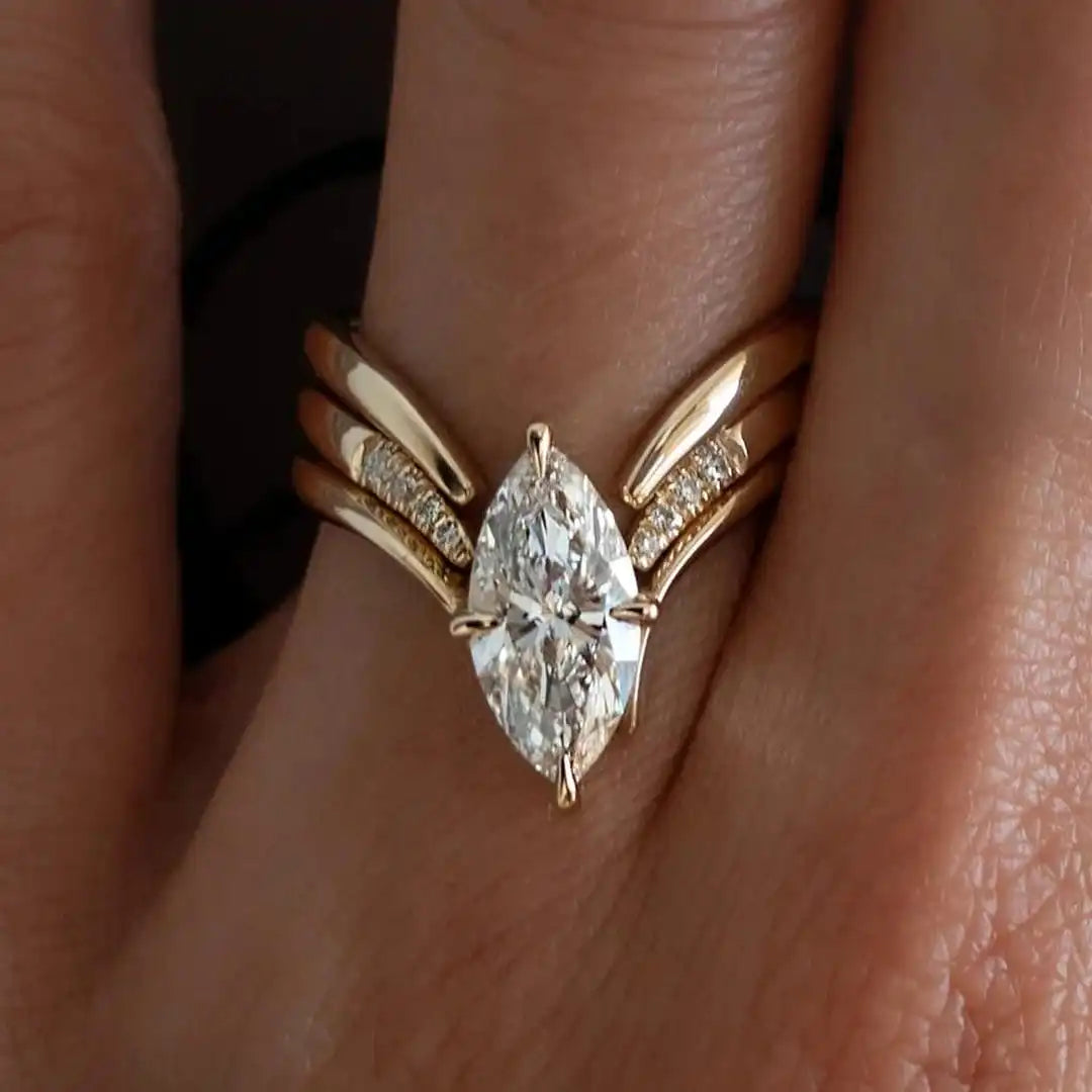 Harriet | Marquise Stacking Ring Set