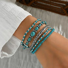 Ivana | Turquoise Blue Layered Bead Bracelet