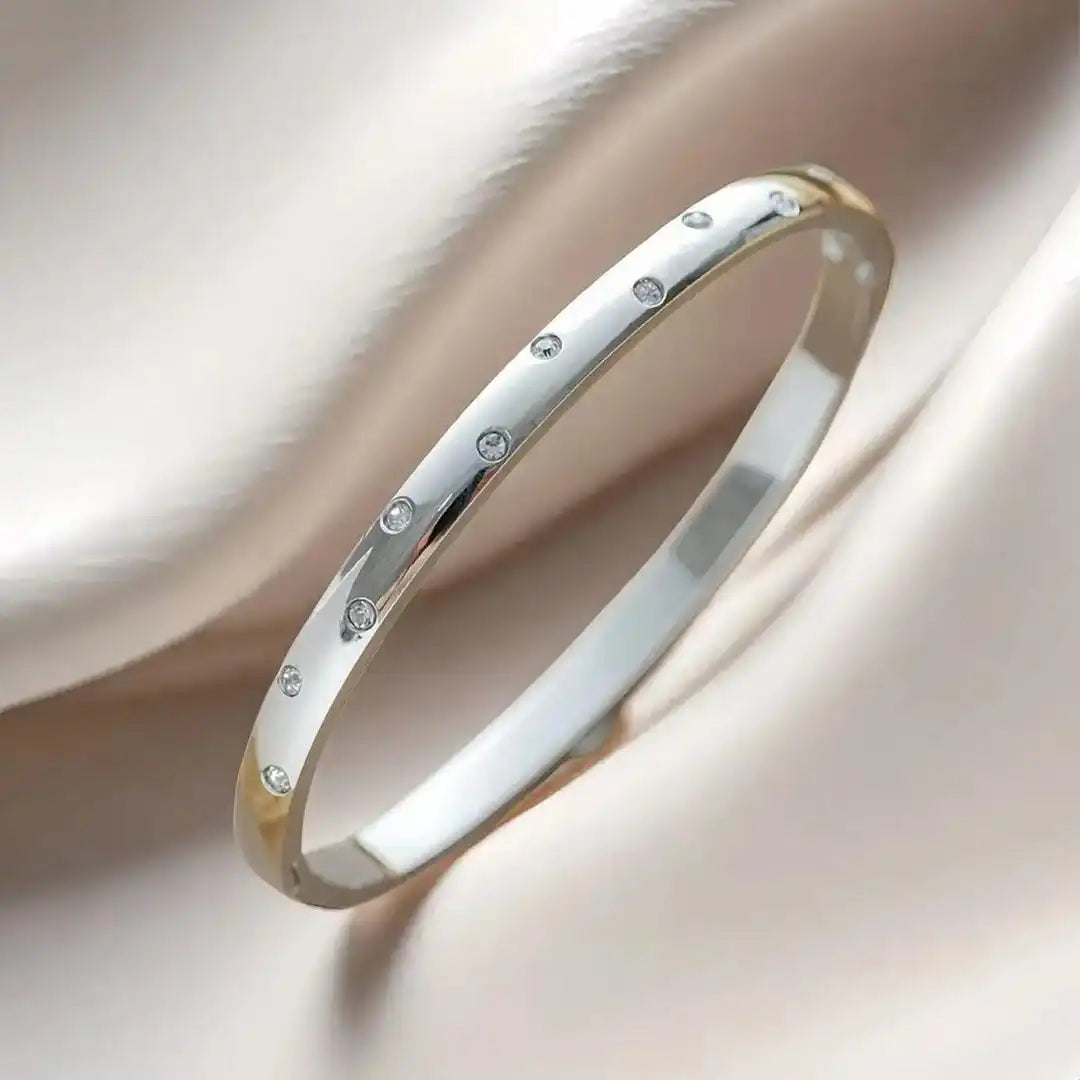 Myrtle | Stone Dot Bangle Bracelet