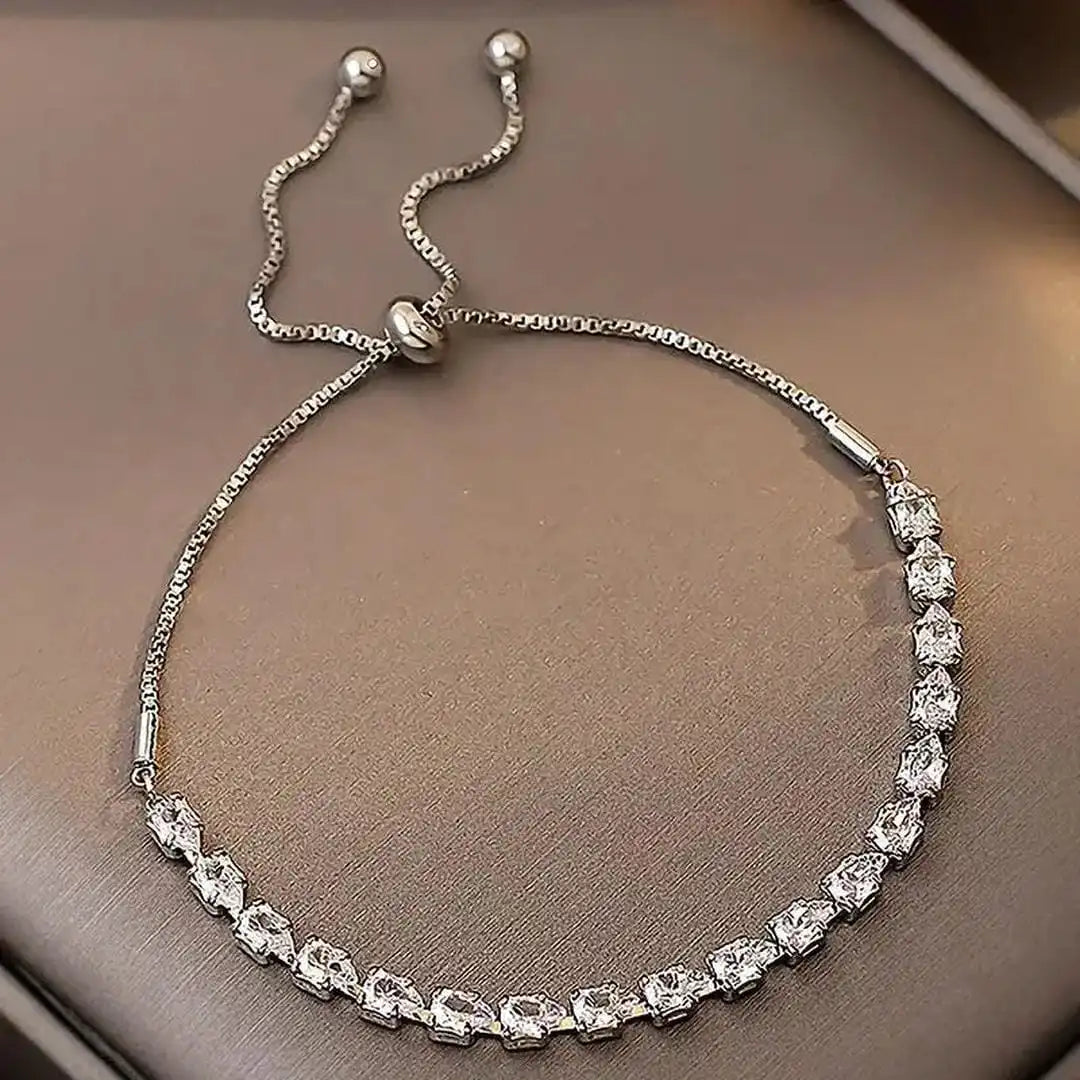 Della | Adjustable Square Stone Bracelet