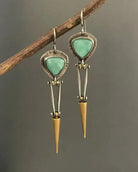 Gillian | Triangle Stone Bar Drop Earrings