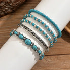 Ivana | Turquoise Blue Layered Bead Bracelet