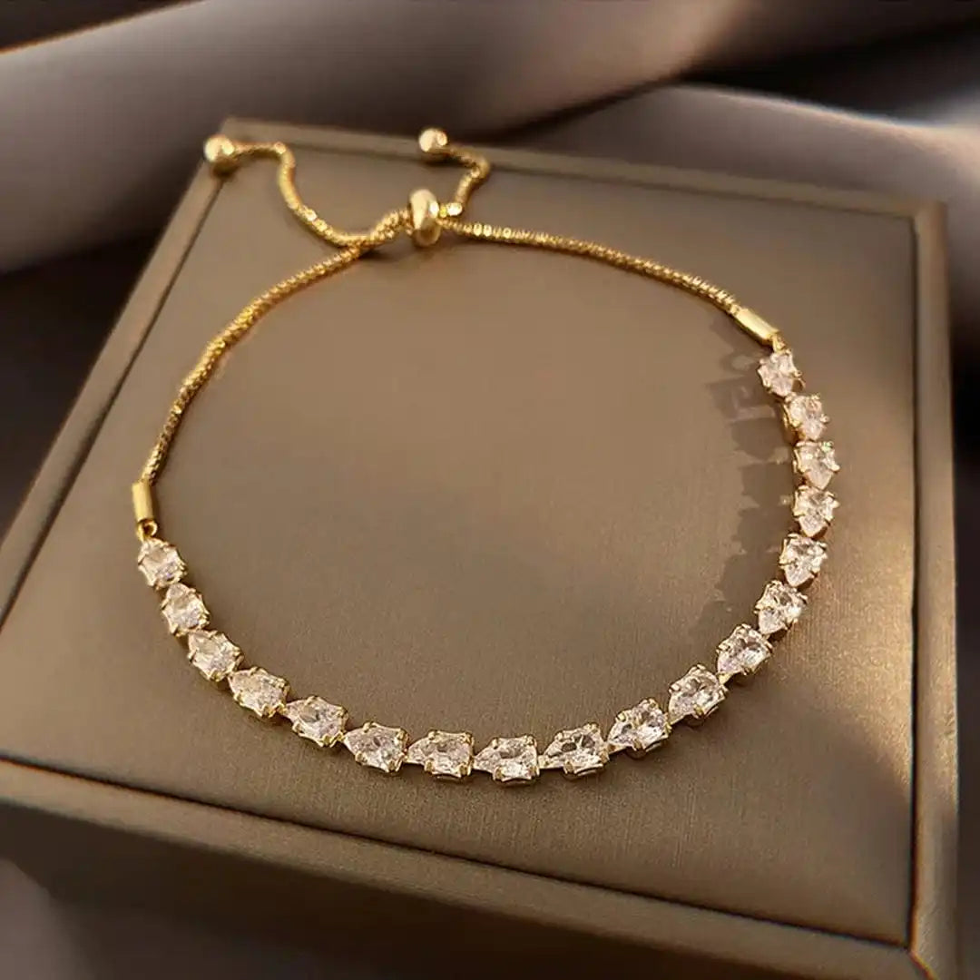 Della | Adjustable Square Stone Bracelet
