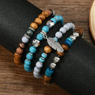 Renee | Bead and Feather Bracelet Stack