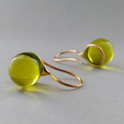 Bridget | Faceted Olive Drop Earrings