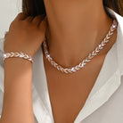 Edie | Fishtail Necklace and Bracelet Set