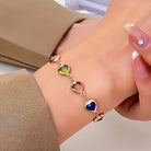Helen | Rainbow Heart Stone Bracelet