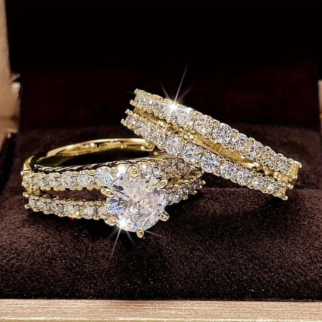 Clementine | Two Piece Bridal Ring Set