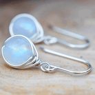 Martha | Milky Blue Stone Drop Earrings