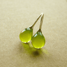 Bridget | Faceted Olive Drop Earrings