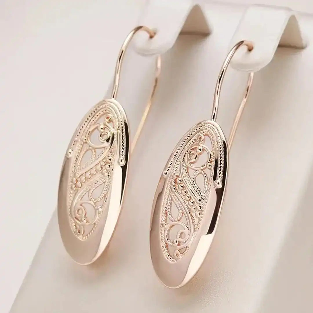 Melanie | Open Teardrop Gold-Tone Earrings