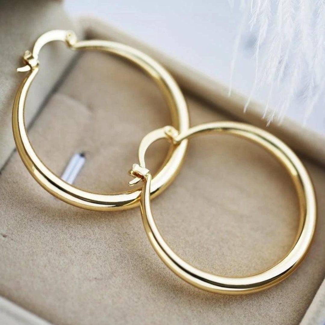 Judith | Large Gold-Tone Hoop Earrings
