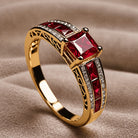 Cecilia | Red Stone Crown Ring