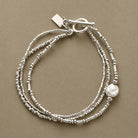 Alexandra | Silver-Tone Bead Multi Strand Bracelet