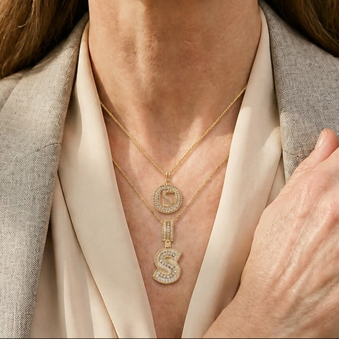 Edna | Initial Letter Necklace Set