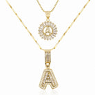 Edna | Initial Letter Necklace Set