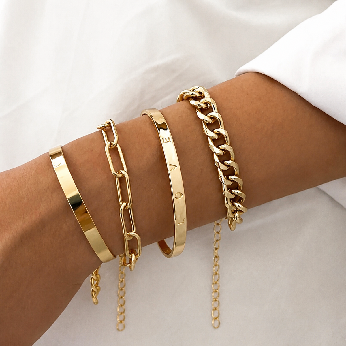Ellen | Gold-Tone Bracelet Set