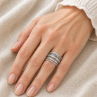Hazel | Layered Clear Stone Ring