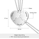 Lola | Three Piece Heart Puzzle Necklace Set