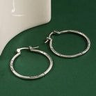 Wendy | Sleek Silver-Tone Hoop Earrings